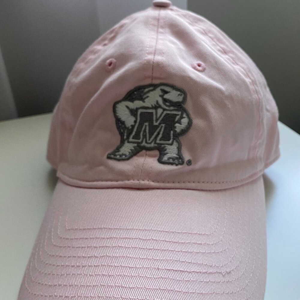 Vintage University of Maryland Hat in Blush Pink